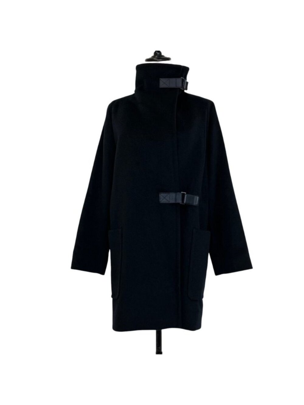 Max Mara 100% Camel Belt Coat 36 Navy